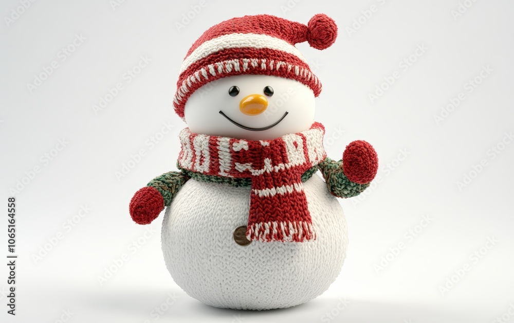 Fototapeta premium 3d christmas charachter on a clean white background 