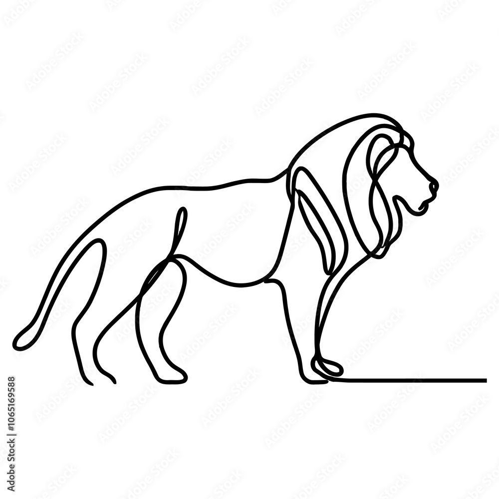 Obraz premium Lion line drawing