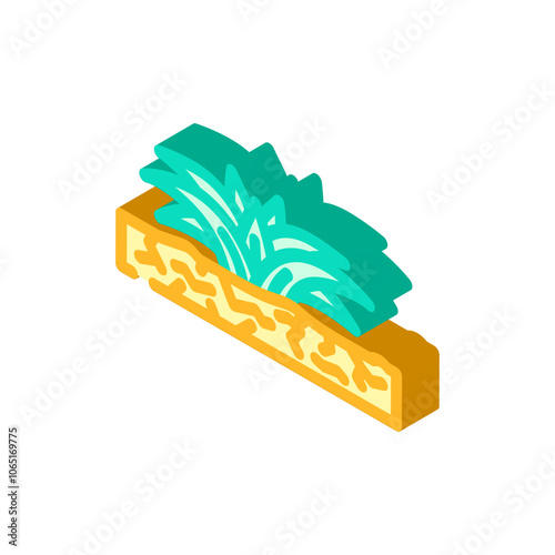 drought-tolerant plant water saving isometric icon vector. drought-tolerant plant water saving sign. isolated symbol illustration