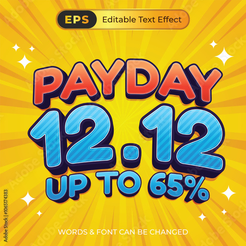 a poster that says payday 12.12 to change up on it