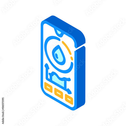 saving app water isometric icon vector. saving app water sign. isolated symbol illustration