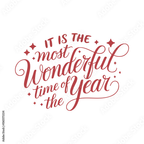 It is the most wonderful time of the year Typography T Shirt Design