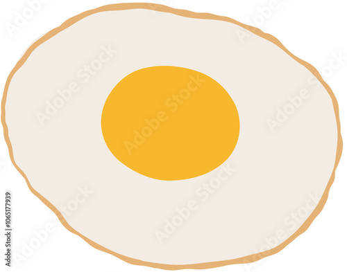 Hand Drawn Fried Egg Illustration