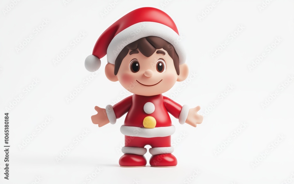 3d christmas toy charachter on a clean white background 3d christmas toy charachter on a clean white background