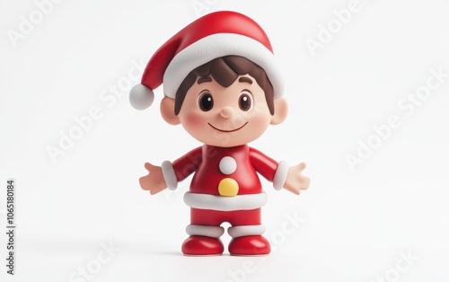 3d christmas toy charachter on a clean white background  photo