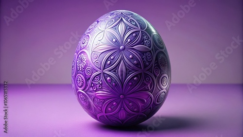 Easter Egg Purple Silhouette Cutout AI Photo