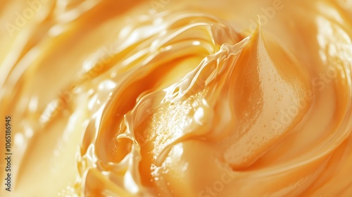 30. Close-up view of orange sherbet with a vibrant orange color and creamy texture photo