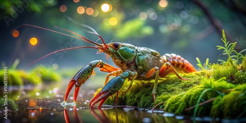 Freshwater Crayfish Spring Shore Shallow Depth of Field photo