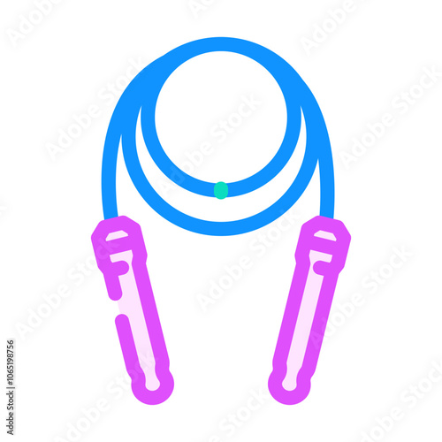 jump rope fitness tool color icon vector. jump rope fitness tool sign. isolated symbol illustration