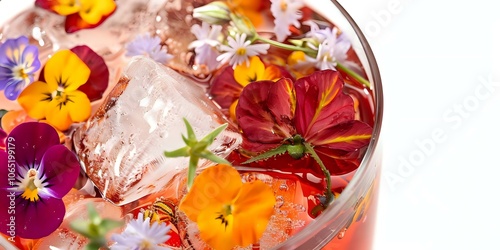 Floral Infused Ice Drink
