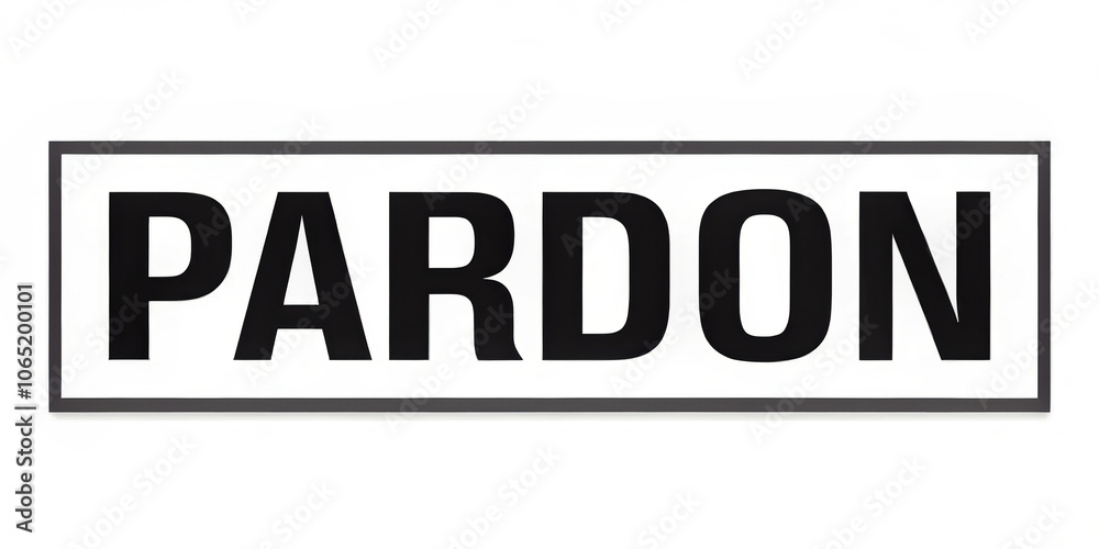Fototapeta premium Bold Minimalist Pardon Design in Black and White