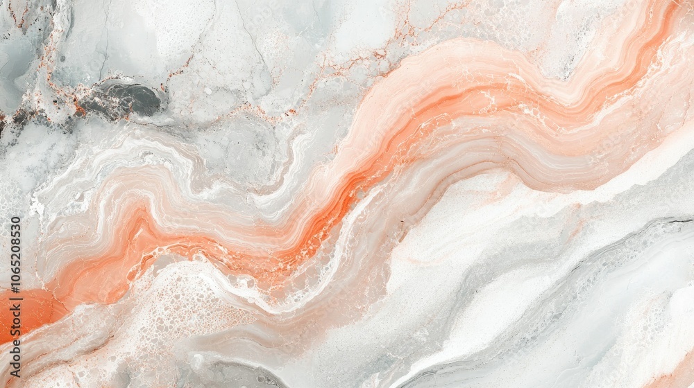 Fototapeta premium Abstract marble background with flowing shapes and pastel tones, designed for a tranquil zen atmosphere
