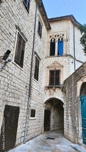 Sunny Old Town Kotor Church in October