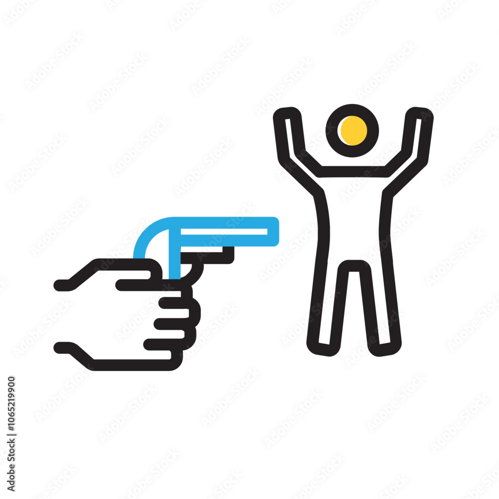Obraz premium Vector multicolor icon for Hands up