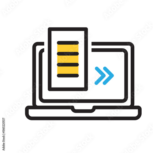 Vector multicolor icon for Side menu