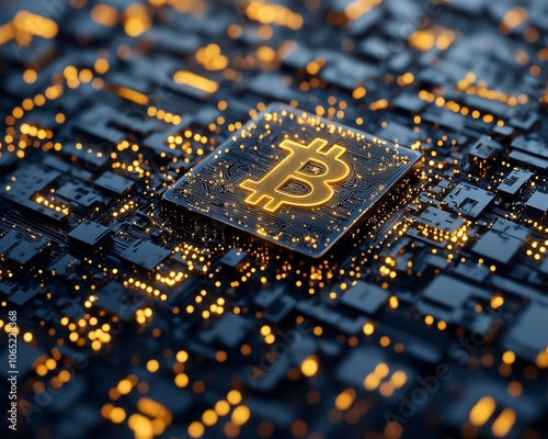 Abstract Bitcoin cryptocurrency network background photo