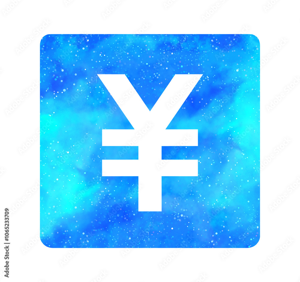 Obraz premium 水色の星空｜シンプルな円マーク