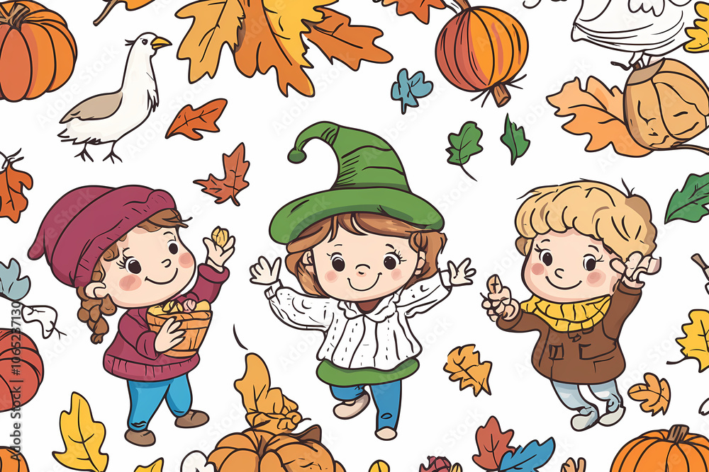 Fototapeta premium A coloring book with an unusual theme is being colored by kids.