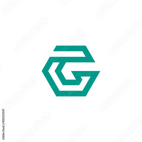Letter G Hexagon Logo design vector template