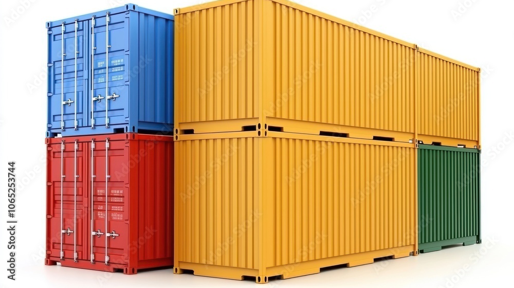 Fototapeta premium Optimize your supply chain efficiency with cargo container solutions