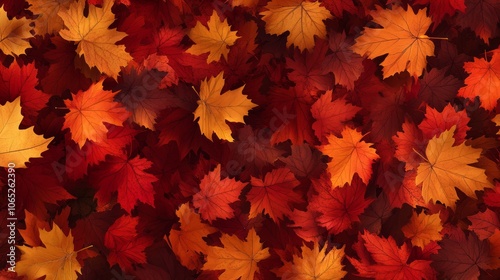 Vibrant Autumn Leaves on Forest Floor