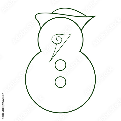 Obraz na płótnie Christmas icon green spirals 2