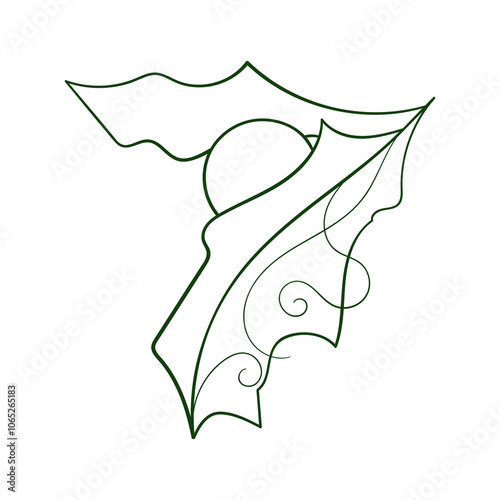 Obraz na płótnie Christmas icons green spirals