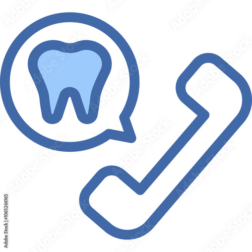 Vector Icon Medical Appointment, Dentist, Medical Appointment, Phone Call, Tooth