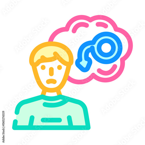 erectile dysfunction color icon vector. erectile dysfunction sign. isolated symbol illustration