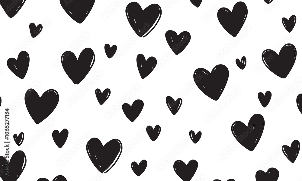 Fototapeta premium seamless pattern with hearts isolated vector illustration 