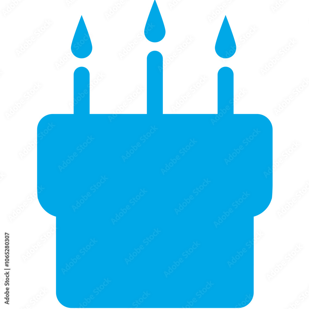 Obraz premium Happy birthday single vector icon