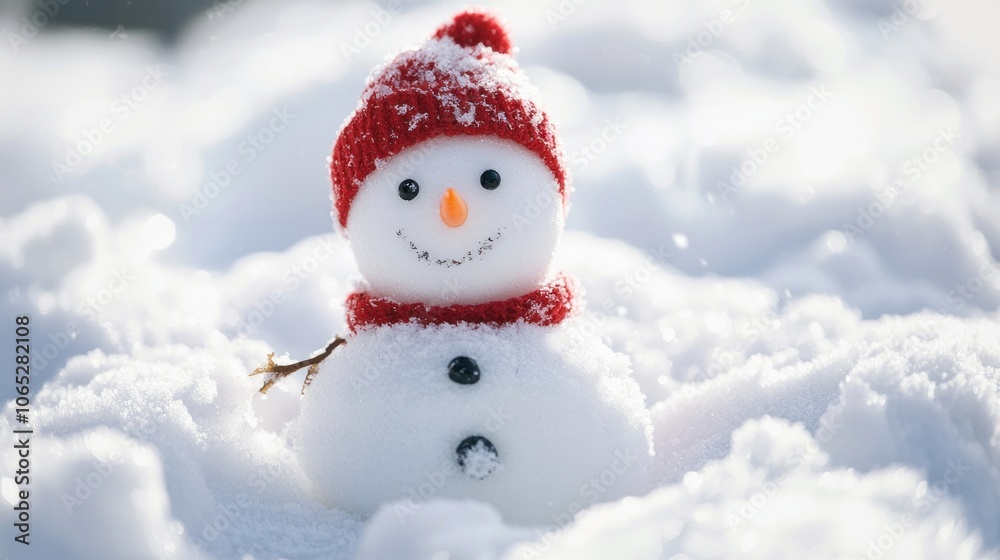 Fototapeta premium Snowy Activities: Document fun winter activities, such as sledding, snowball fights, or building snowmen.