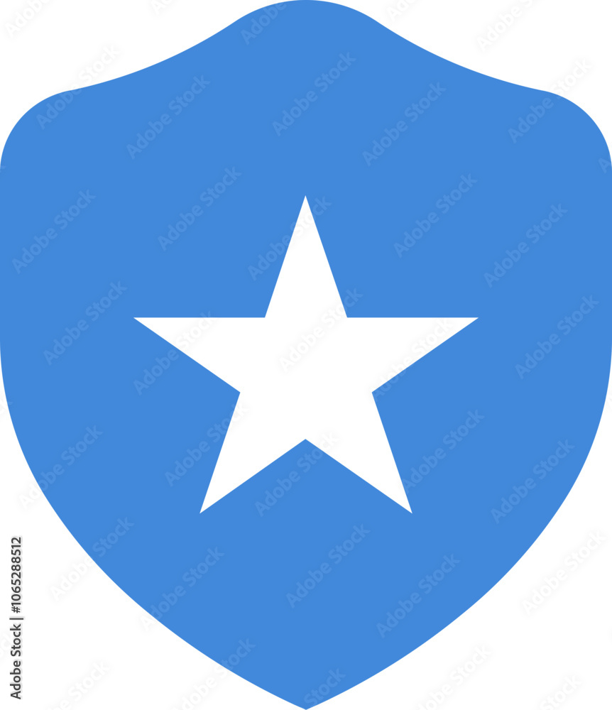 Obraz premium Somalia Flag on Shield Shape