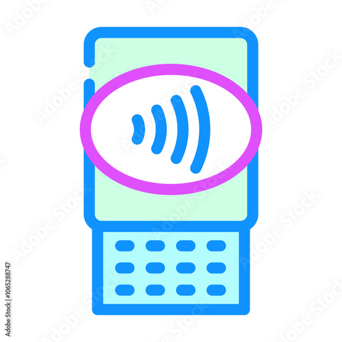 contactless payment color icon vector. contactless payment sign. isolated symbol illustration