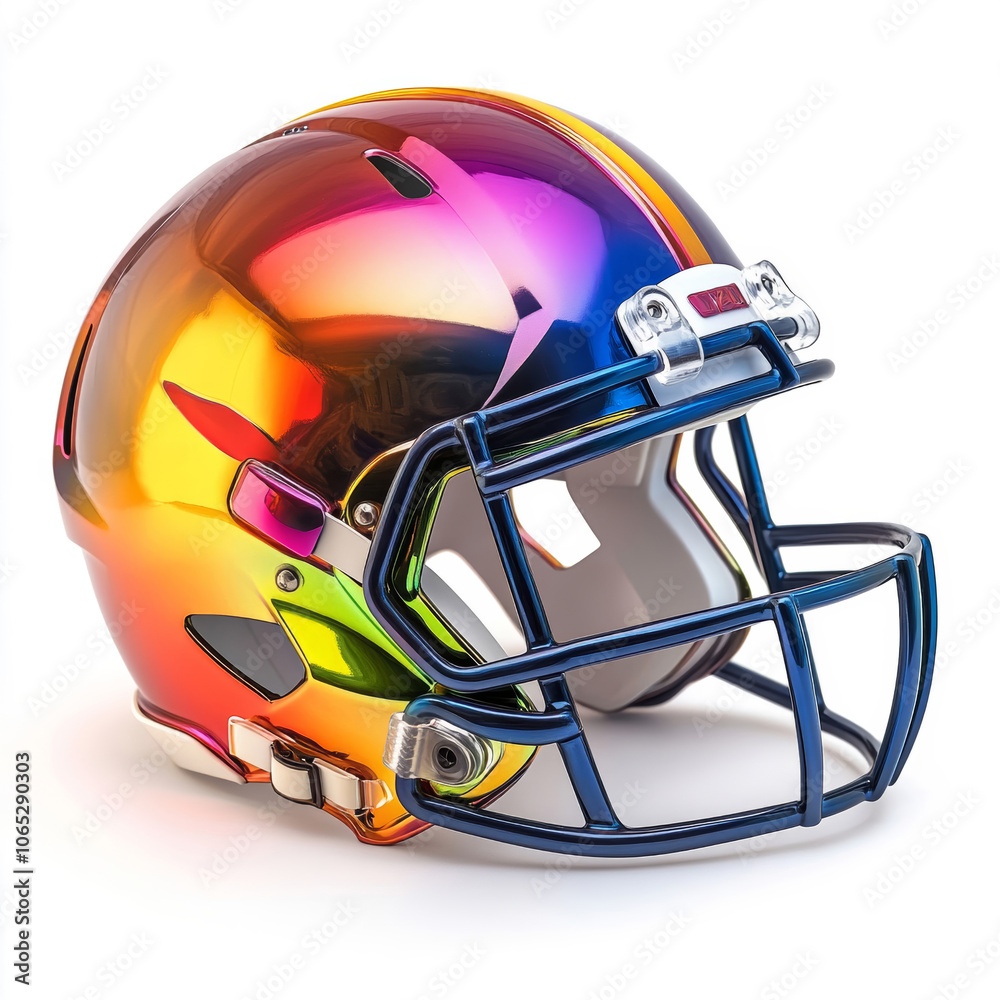 Fototapeta premium Colorful Football Helmet with Abstract Design