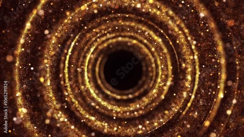 4K Abstract particles tunnel