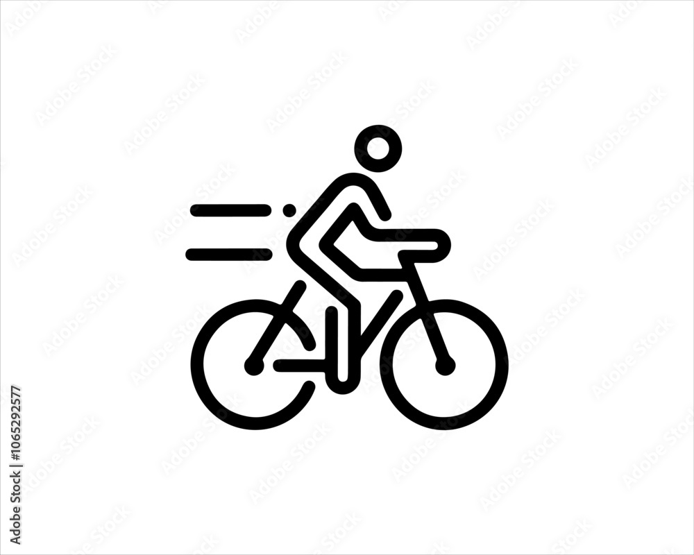 Obraz premium Bicycle sign vector