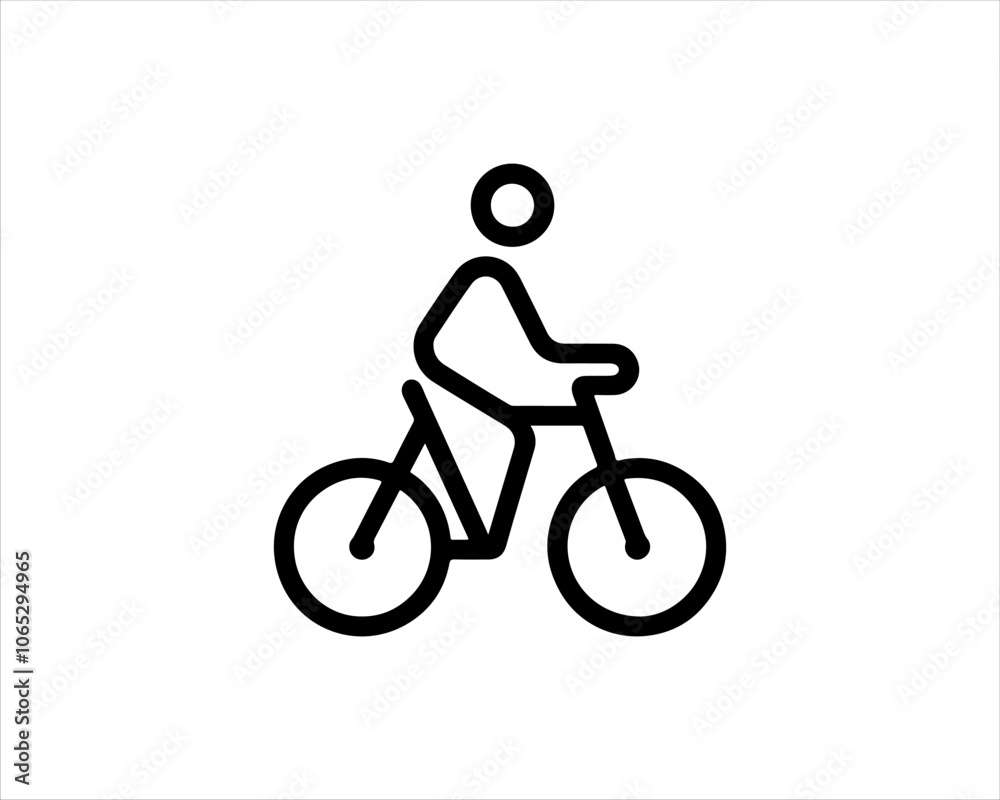 Obraz premium silhouette of a person riding a bicycle