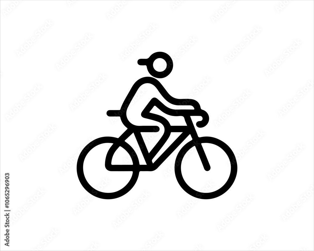 Obraz premium silhouette of a person riding a bike
