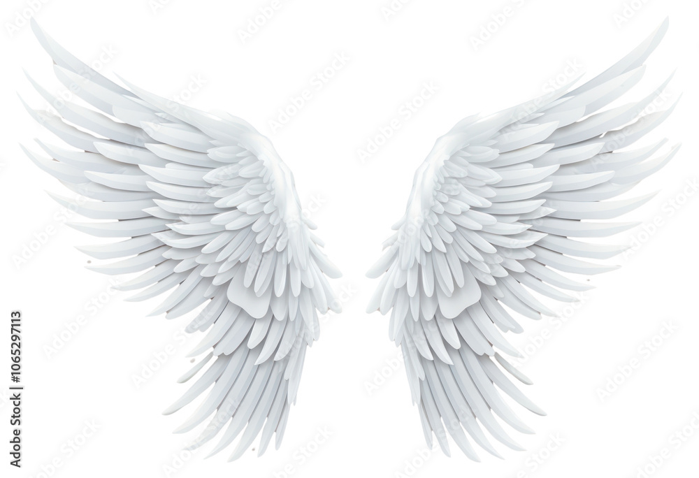 Fototapeta premium PNG Angel wings white white background archangel.