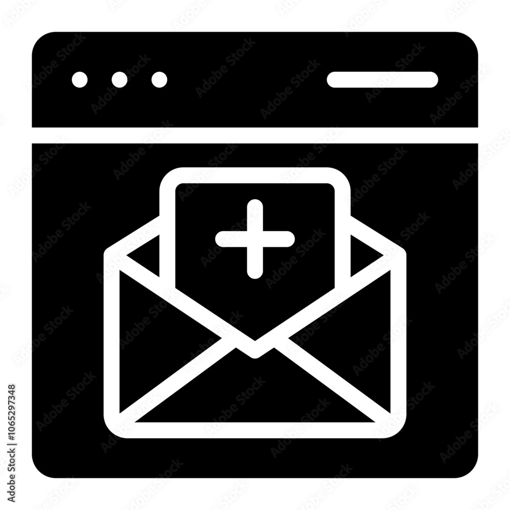 Fototapeta premium email glyph icon