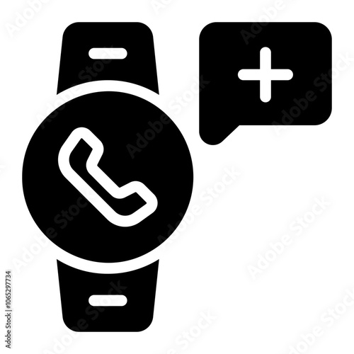 smartwatch glyph icon