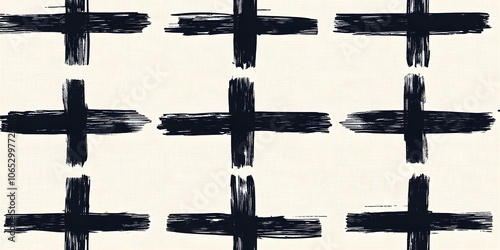 Abstract Black Crosses Pattern photo