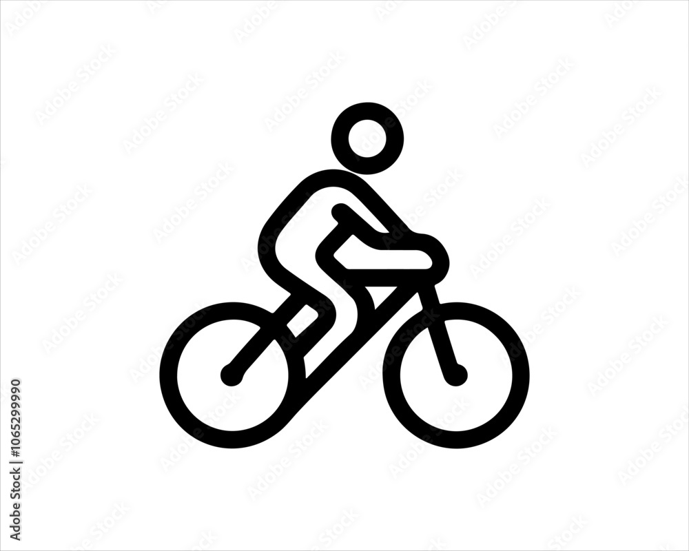 Obraz premium Bicycle Logo Design Icon Symbol Vector Template.