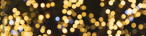 Blur light Bokeh Christmas and Happy new year celebrate background