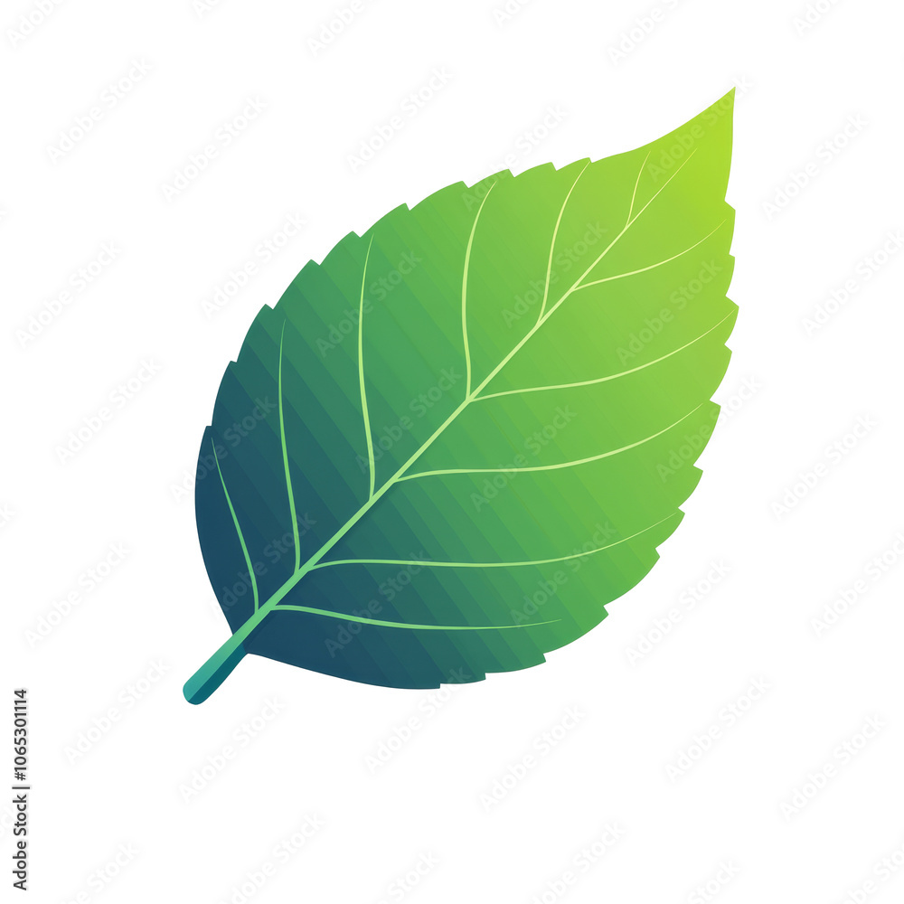 Obraz premium Vivid green leaf highlighting natural beauty, cut out transparent