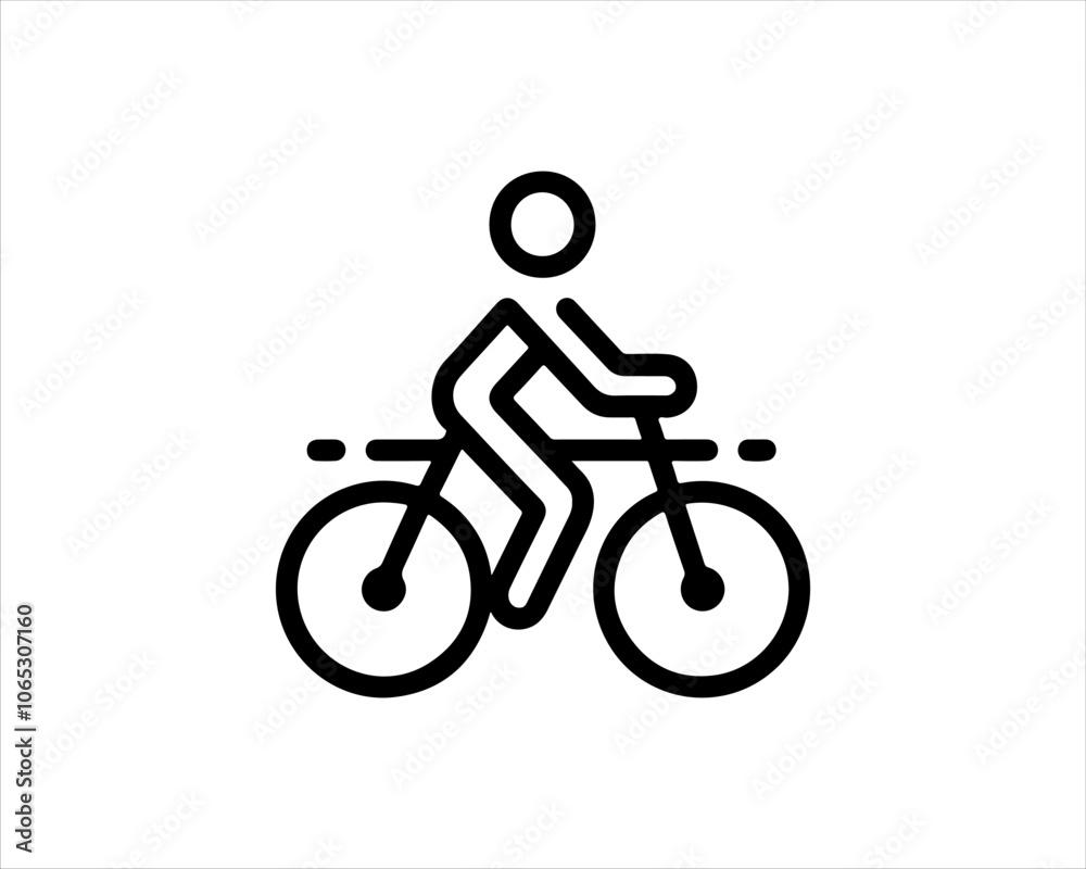 Fototapeta premium Bicycle logo design icon symbol vector illustration