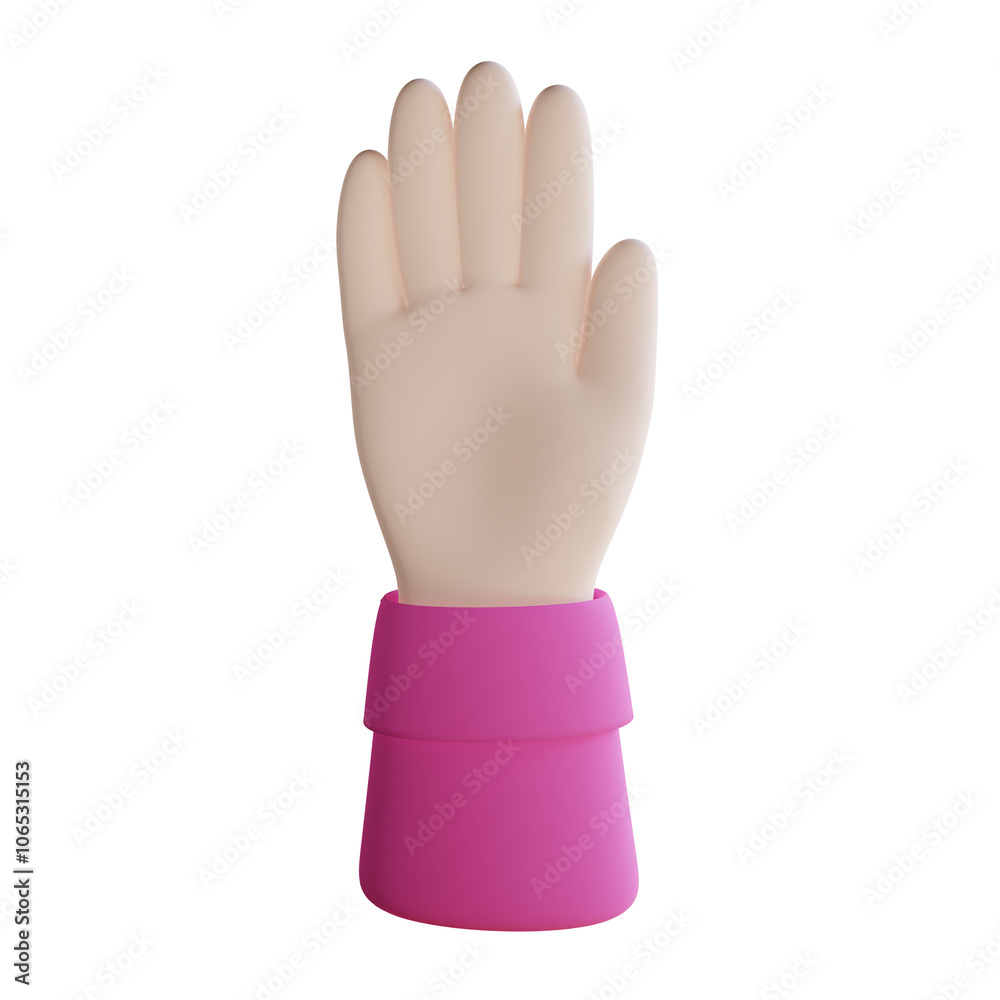 Obraz premium 3D Graphic object hand stop