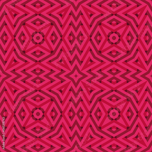 Isometric Abstract Seamless Pattern Background