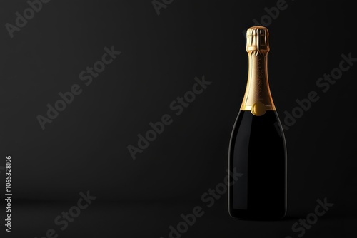 Packaging design template for champagne bottles and products photo